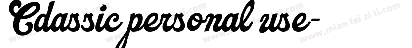 Cdassic personal use字体转换